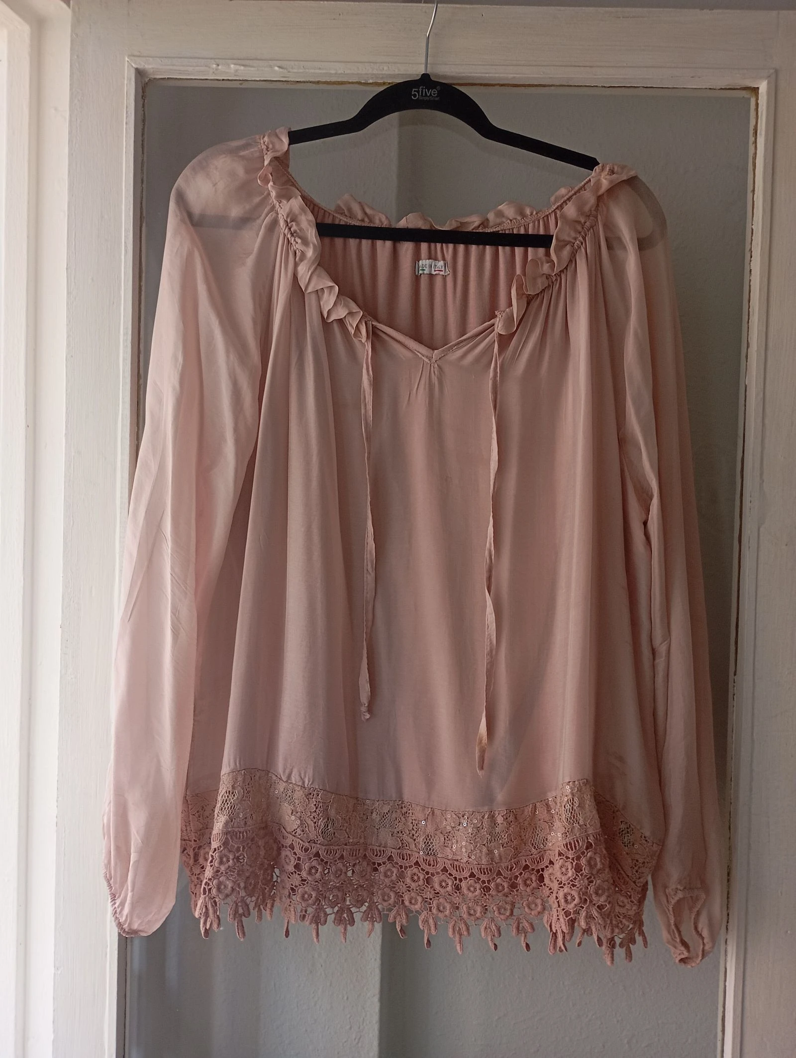 Blusa seda y encaje 